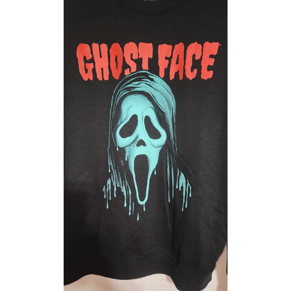 ghost face black sweatshirt men size medium - Picture 2 of 6